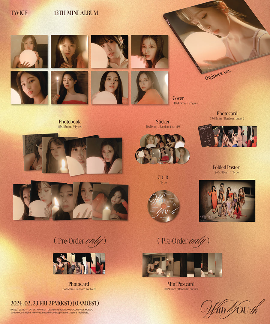 TWICE - WITH YOU-TH (DIGIPACK VER.) ✅