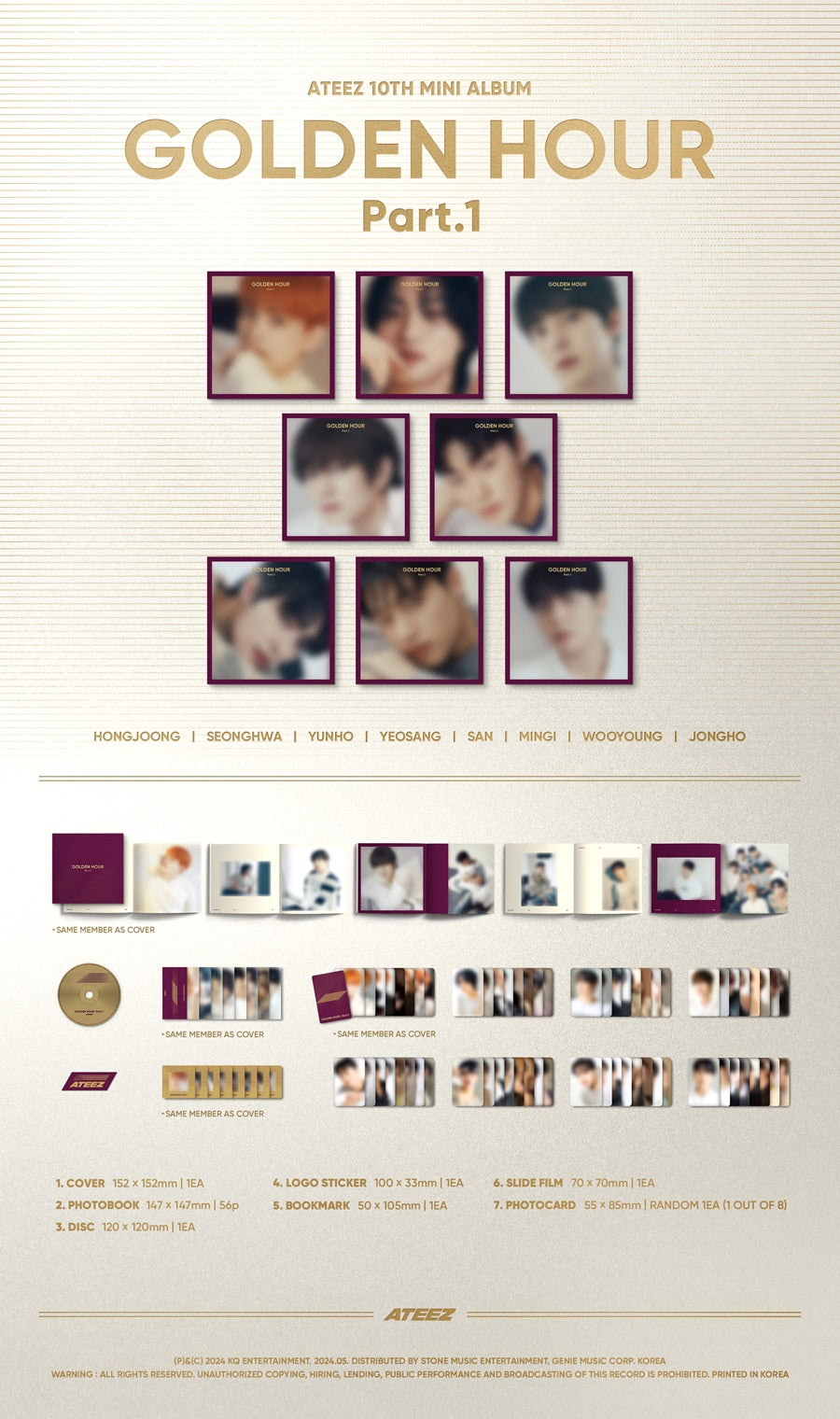 ATEEZ - GOLDEN HOUR : PART.1 (DIGIPAK VER.) ✅