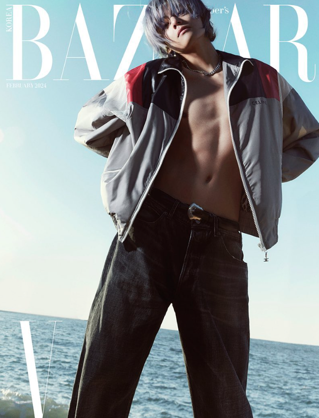 BTS - V COVER HARPERS'S BAZAAR KOREA MAGAZINE 2024 FEBRUARY ISSUE ✅