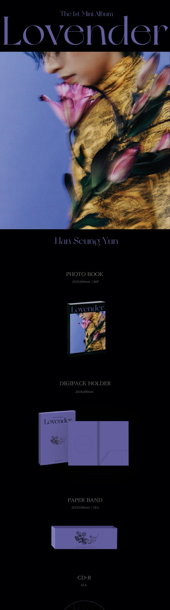 HAN SEUNG YUN - 1ST MINI ALBUM LOVENDER