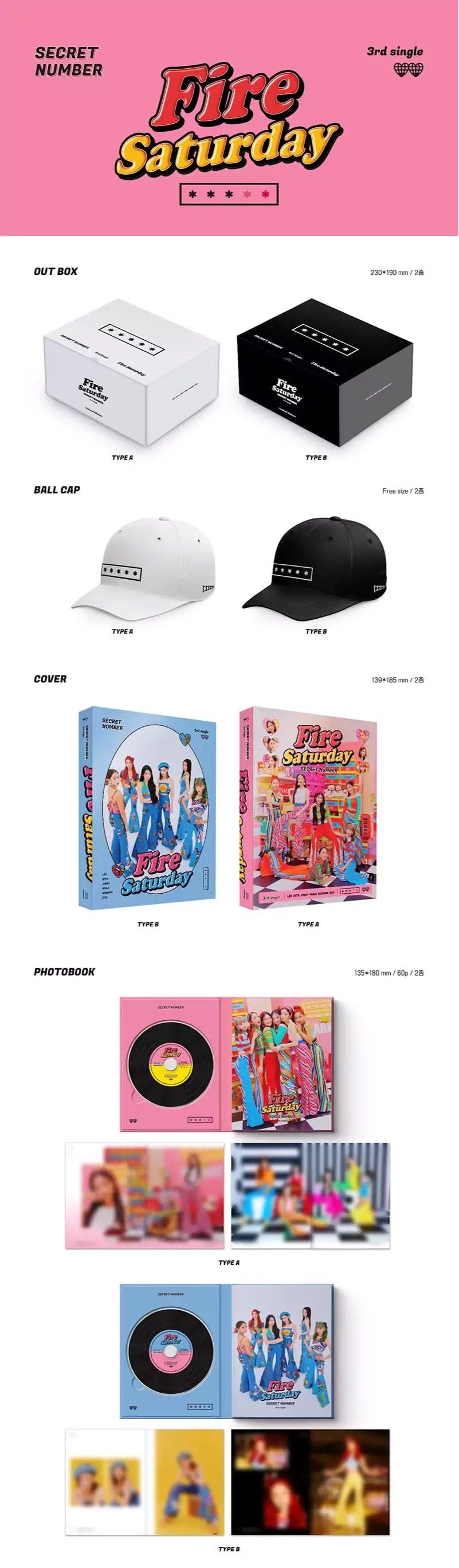 SECRET NUMBER - 3RD SINGLE FIRE SATURDAY (LIMITED EDITION, TYPE A)