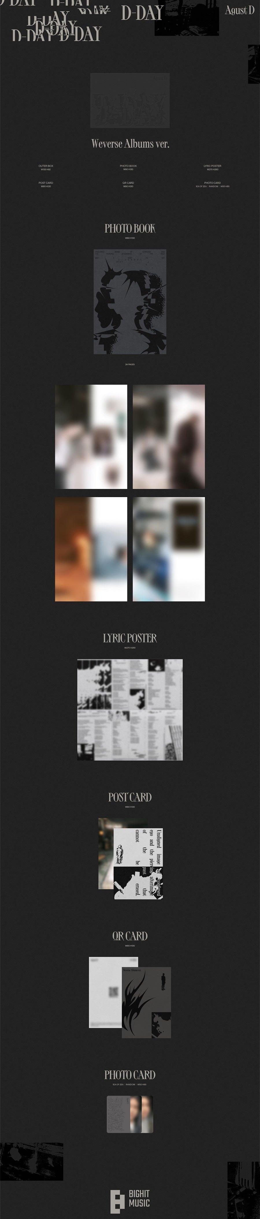 AGUST D - D-DAY (WEVERSE ALBUMS VER.) ✅