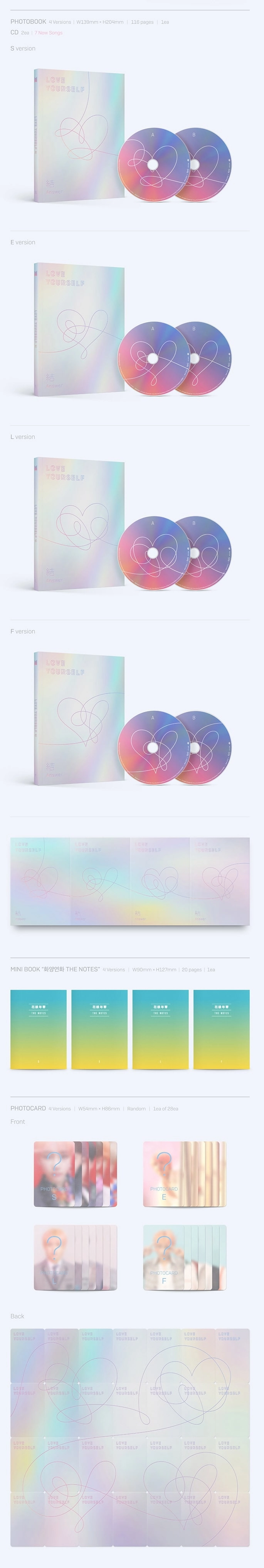 BTS - 3RD ALBUM REPACKAGE LOVE YOURSELF 結 'ANSWER' ✅