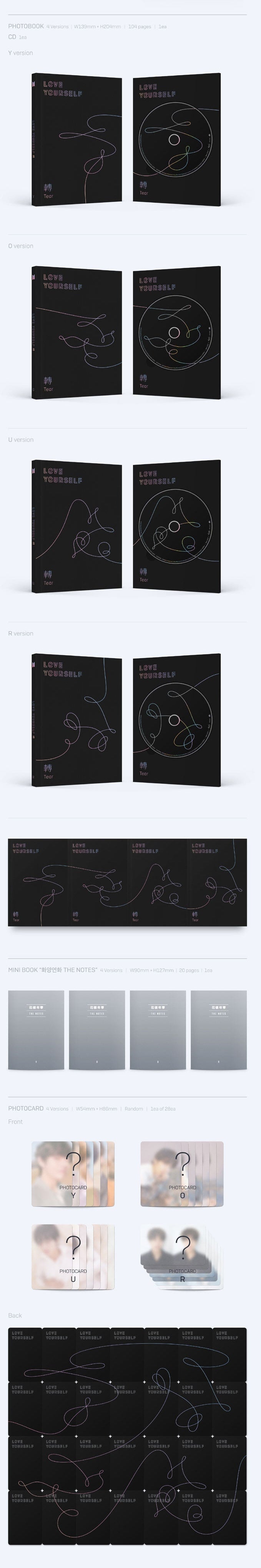 BTS - 3RD ALBUM LOVE YOURSELF 轉 TEAR ✅
