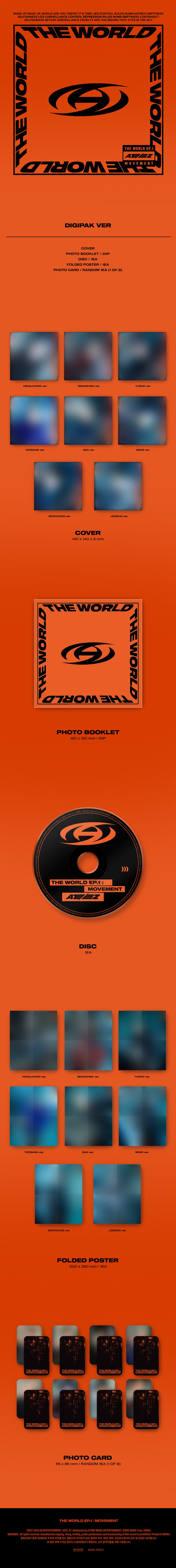 ATEEZ - THE WORLD EP.1 : MOVEMENT (DIGIPAK VER) ✅