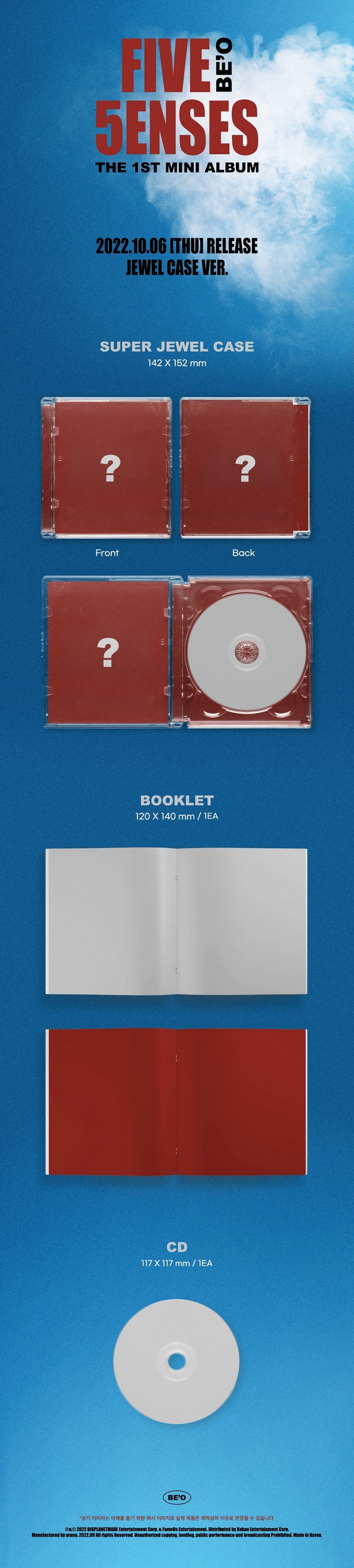 BE'O - FIVE SENSES (JEWEL CASE VER.)