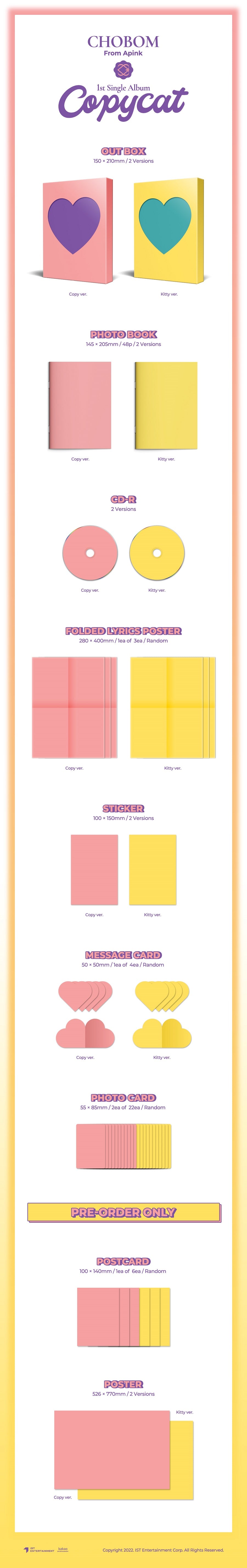 APINK CHOBOM - 1ST SINGLE ALBUM COPYCAT