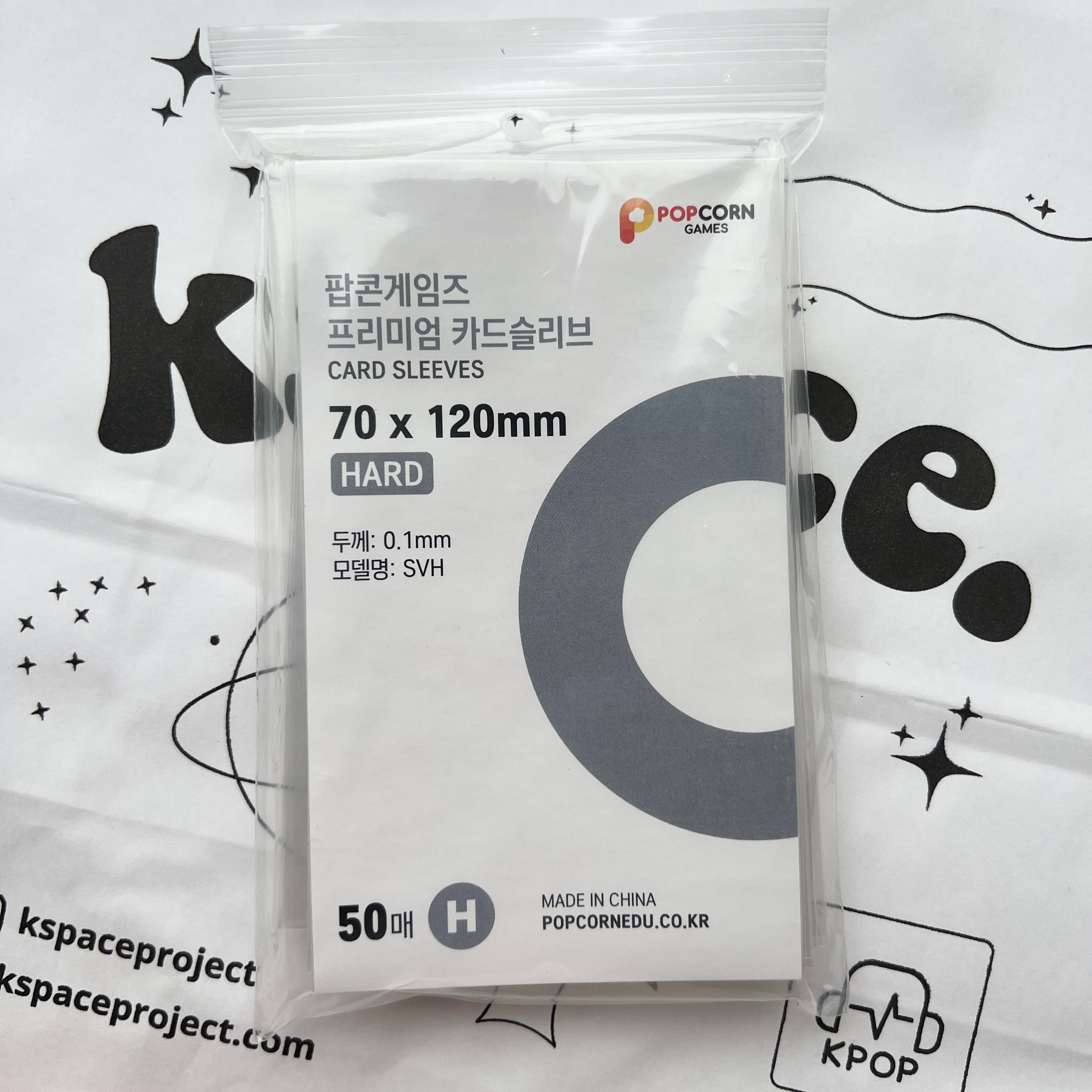 popcorn games card sleeves GAMES] PREMIUM SLEEVE HARD 50 SHEETS (70x120mm) ✓ – KSPACE Colour:Black / Electric Green TCG display case Sanrio Sleeve for trading