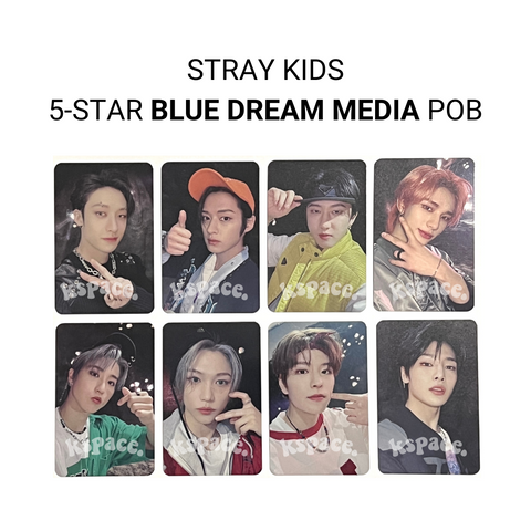 STRAY KIDS - 5-STAR OFFICIAL BLUE DREAM MEDIA PREORDER BENEFIT PHOTOCARDS ✅