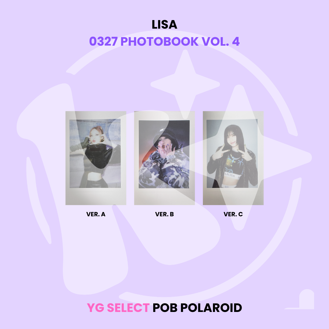 LISA - 0327 PHOTOBOOK VOL. 4 YG SELECT POB POLAROID ✅