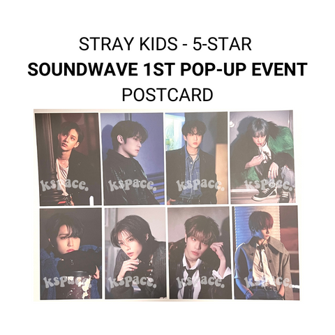 STRAY KIDS - 5-STAR OFFICIAL SOUNDWAVE 1ST POP-UP EVENT POSTCARD ✅