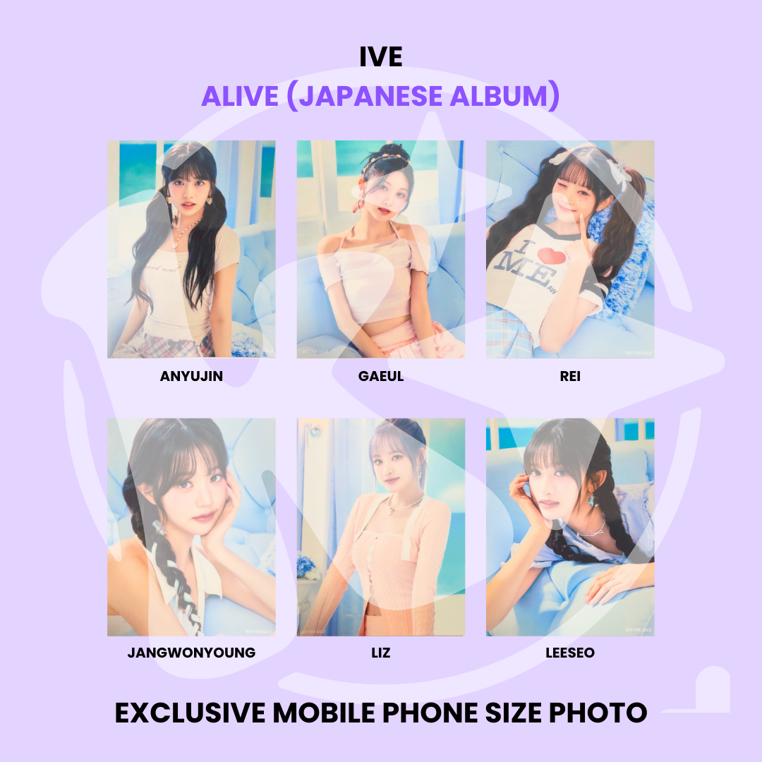 IVE - ALIVE (JAPANESE ALBUM) EXCLUSIVE MOBILE PHONE SIZE PHOTO ✅