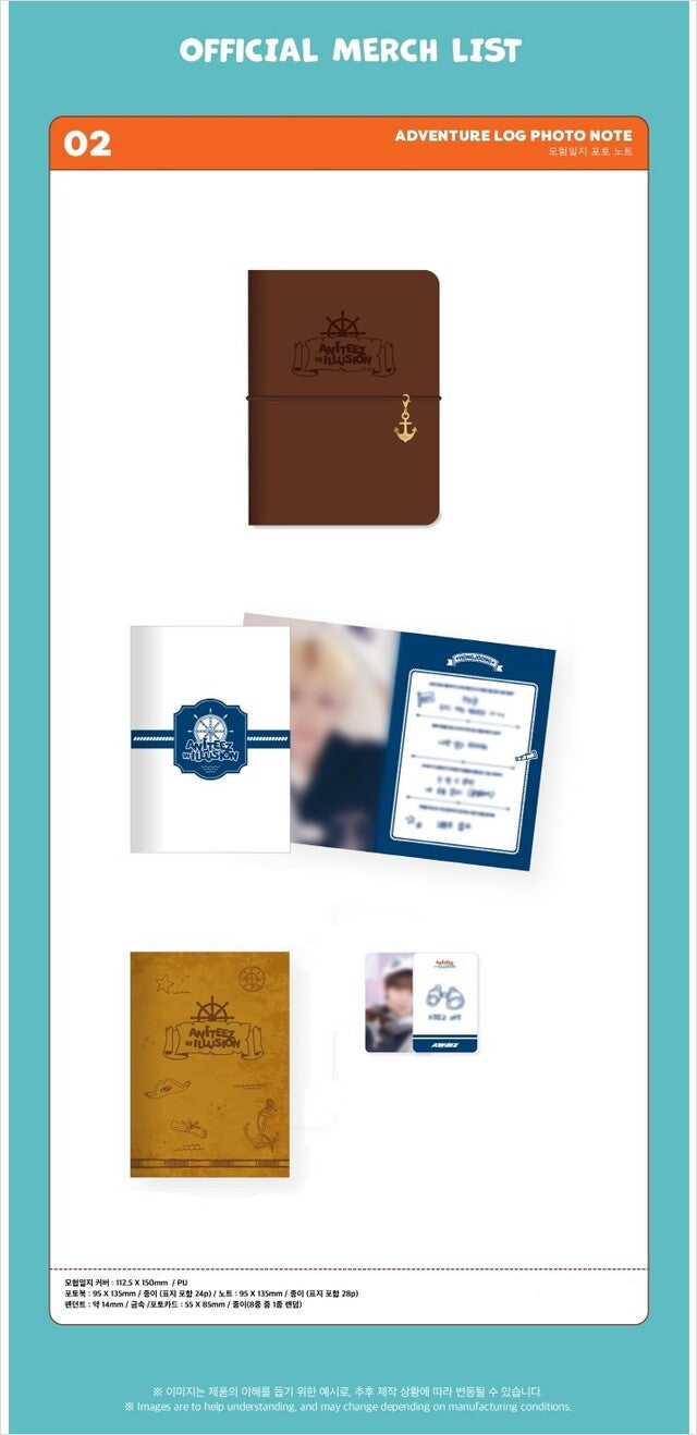 ATEEZ - ANITEEZ ADVENTURE LOG PHOTO NOTE ✅ 