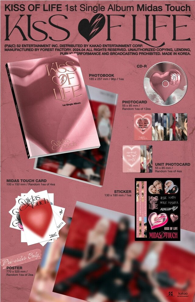 [MWAVE SIGNED PREORDER] KISS OF LIFE - MIDAS TOUCH (PHOTOBOOK VER.)