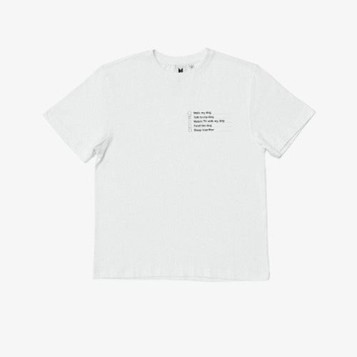 V (BTS) - LAYOVER S/S T-SHIRT CHECKLIST (WHITE) ✅ 