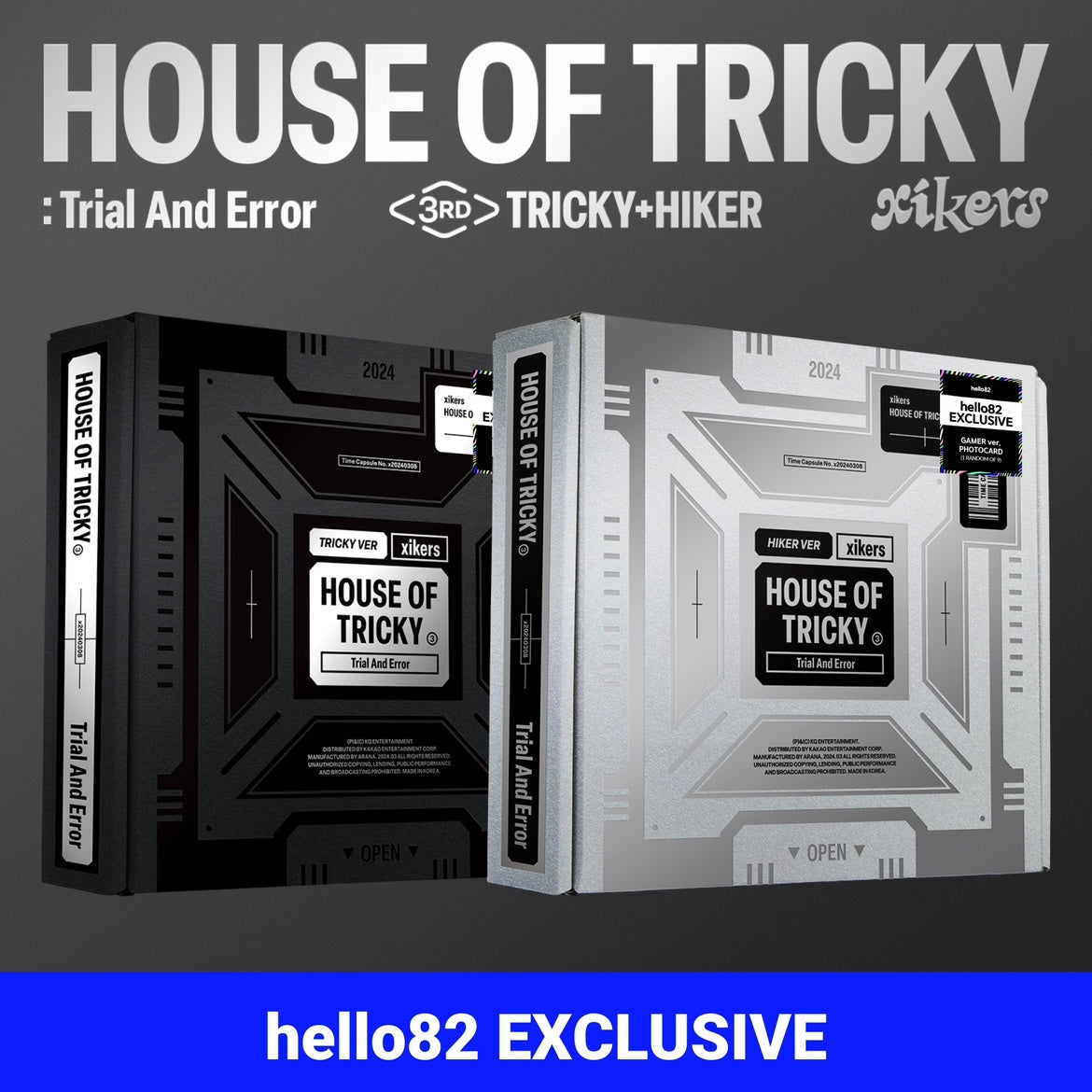 [HELLO82] XIKERS - HOUSE OF TRICKY : TRIAL AND ERROR + 2 HELLO82 EXCLUSIVE PHOTOCARDS ✅