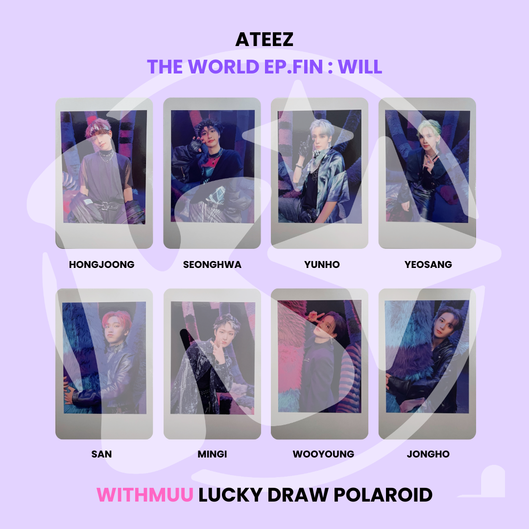 ATEEZ - THE WORLD EP.FIN : WILL WITHMUU LUCKY DRAW POLAROID ✅