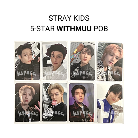 STRAY KIDS - 5-STAR OFFICIAL WITHMUU PREORDER BENEFIT PHOTOCARDS ✅