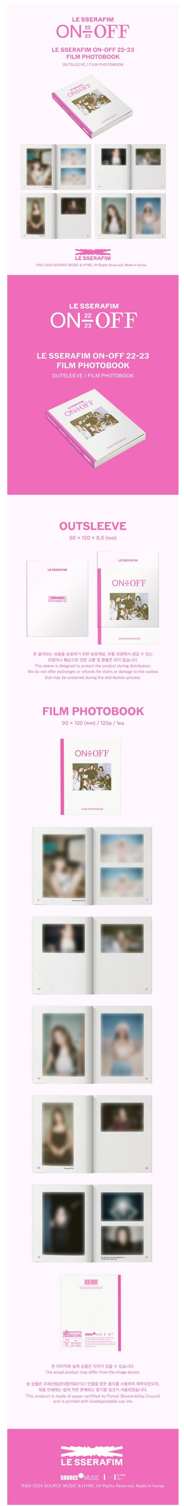 LE SSERAFIM - 'ON-OFF' 22-23 FILM PHOTOBOOK ✅