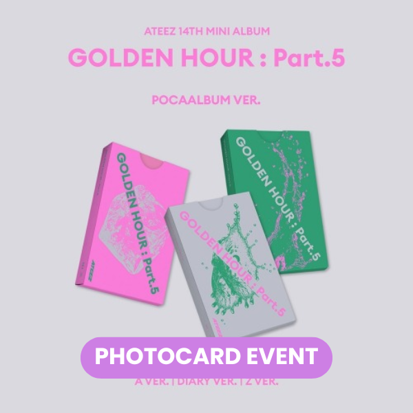 [PREORDER] ATEEZ - Golden Hour : Part.5 (Poca Album) + PHOTOCARD