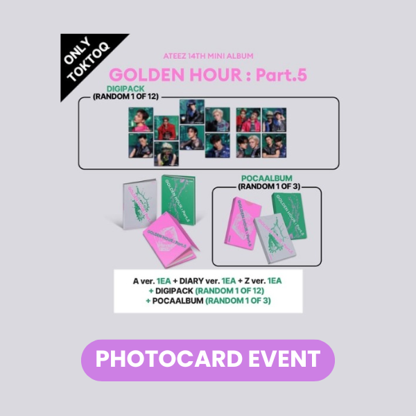 [PREORDER] ATEEZ - Golden Hour : Part.5 (TOKTOQ SET) + PHOTOCARD