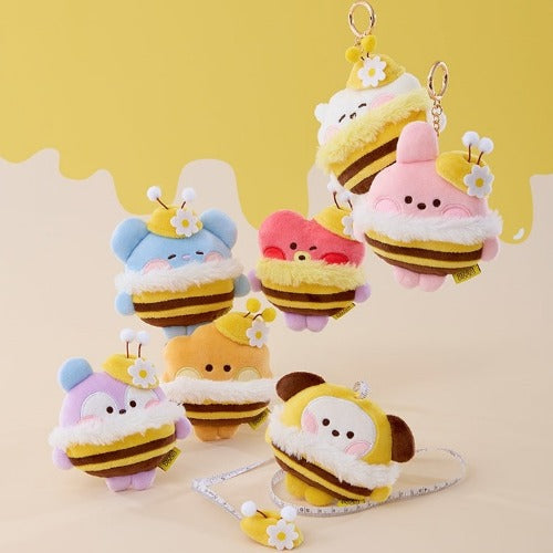 BT21 - Minini Measuring Tape Plush Keyring Honey Bee ✅