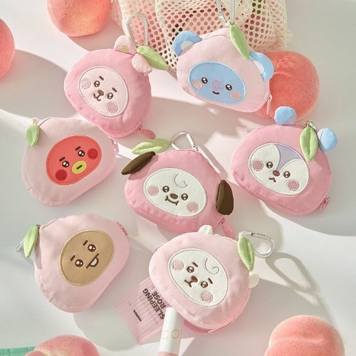 BT21 - Peach Holic Face Pouch Keyring ✅