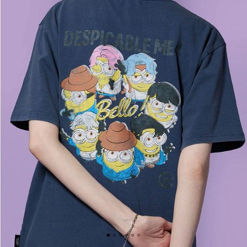 BTS - BTS X DM4 T-SHIRT BLUE ✅
