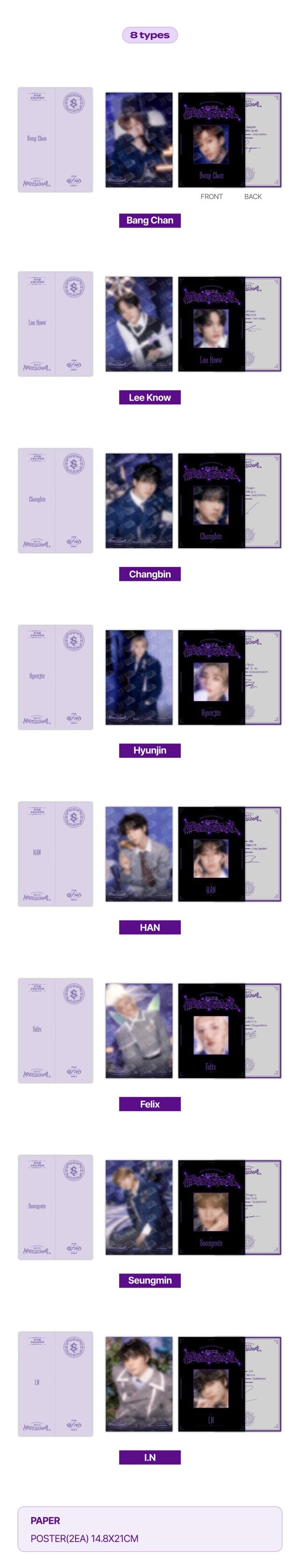 STRAY KIDS - SKZ'S MAGIC SCHOOL PROFILE POSTER SET ✅