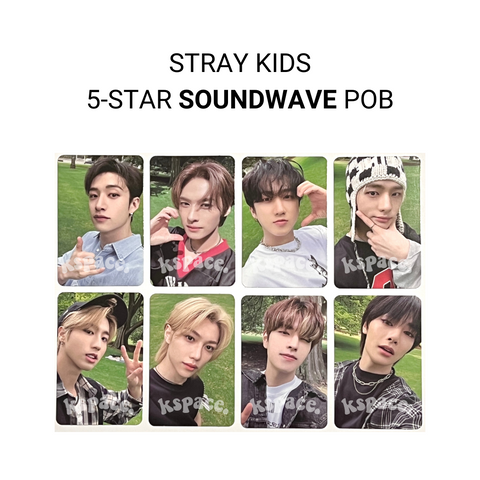 STRAY KIDS - 5-STAR OFFICIAL SOUNDWAVE PREORDER BENEFIT PHOTOCARDS ✅