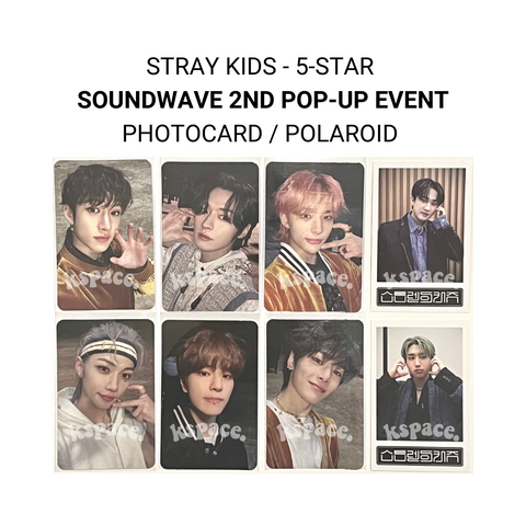 STRAY KIDS - 5-STAR OFFICIAL SOUNDWAVE 2ND POP-UP EVENT PHOTOCARD / POLAROID ✅