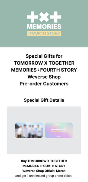 [PREORDER] TXT - TOMORROW X TOGETHER MEMORIES : FOURTH STORY