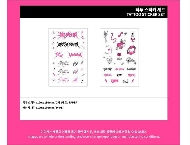 STRAY KIDS - 樂-STAR TATTOO STICKER SET ✅ 