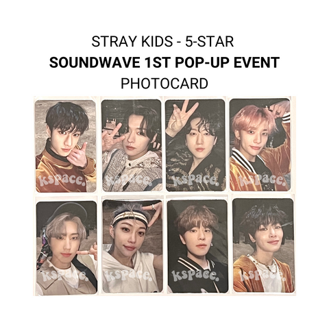 STRAY KIDS - 5-STAR OFFICIAL SOUNDWAVE 1ST POP-UP EVENT PHOTOCARD ✅