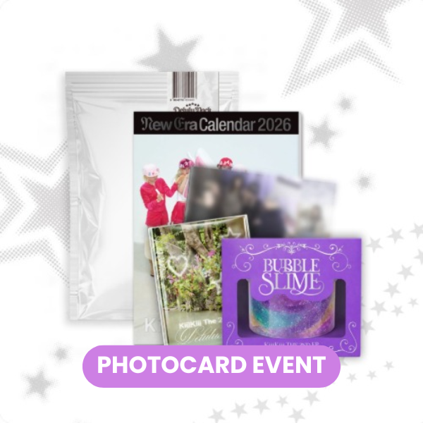 [PREORDER] KIIIKIII - Delulu Pack (3 Ver. SET + Bubble Ver.) + PHOTOCARD