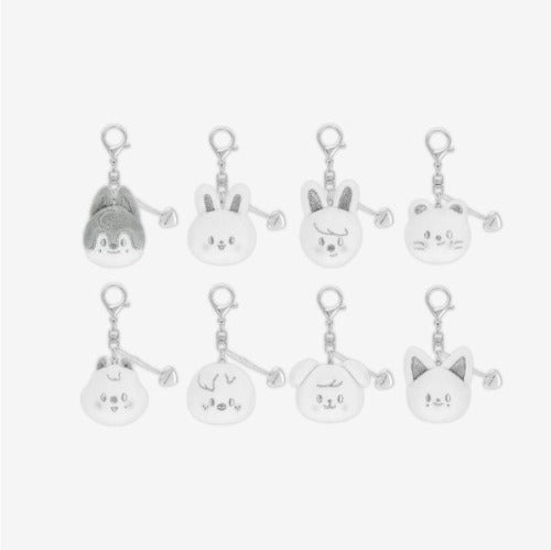 [PREORDER] STRAY KIDS - celebrATE - SKZOO Face Keyring (Silver Ver.)