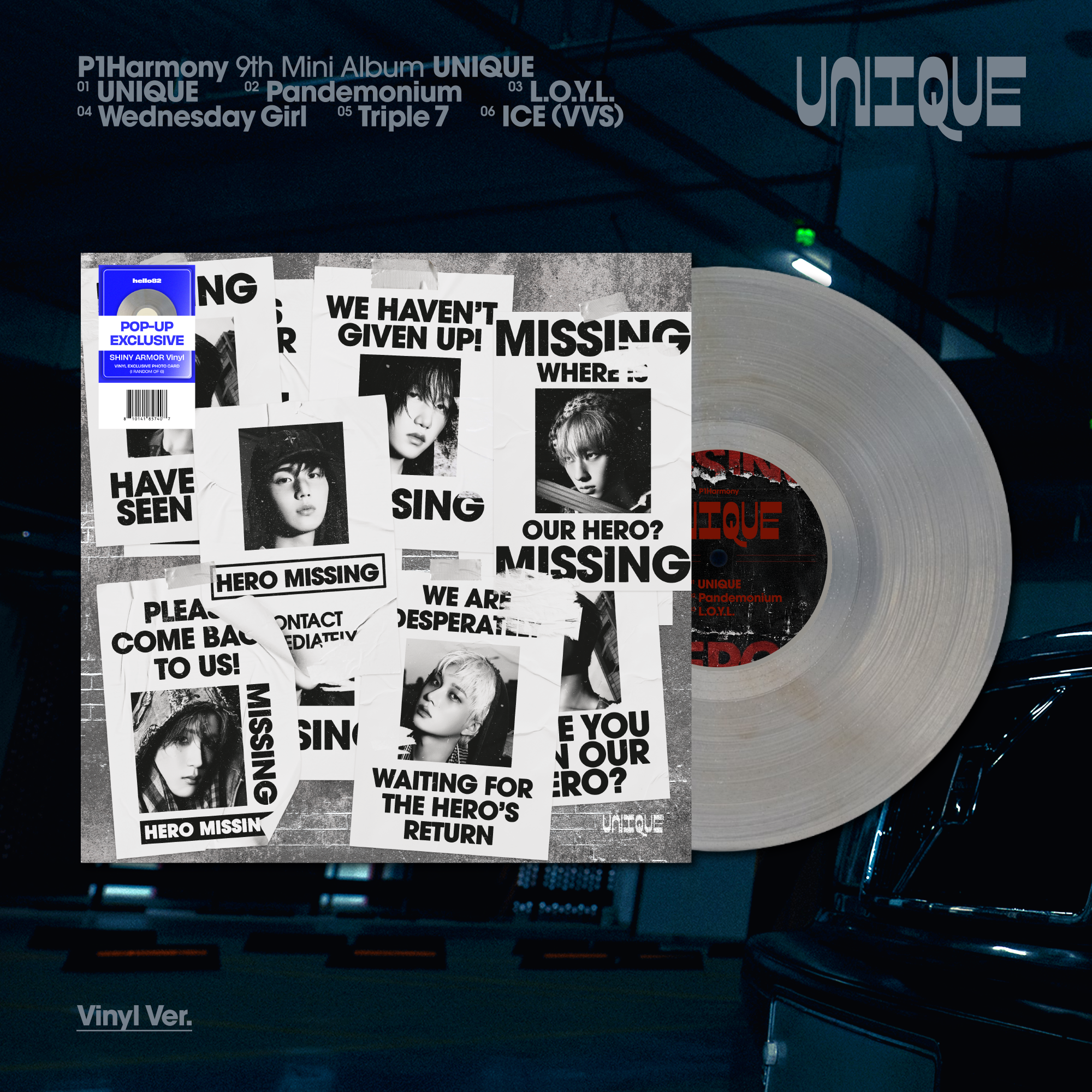 [PREORDER] [hello82] P1Harmony - UNIQUE (Vinyl) - POP-UP Exclusive