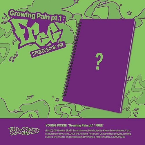 [PREORDER] YOUNG POSSE - Growing Pain pt.1 : Free (Sticker Book Ver.)