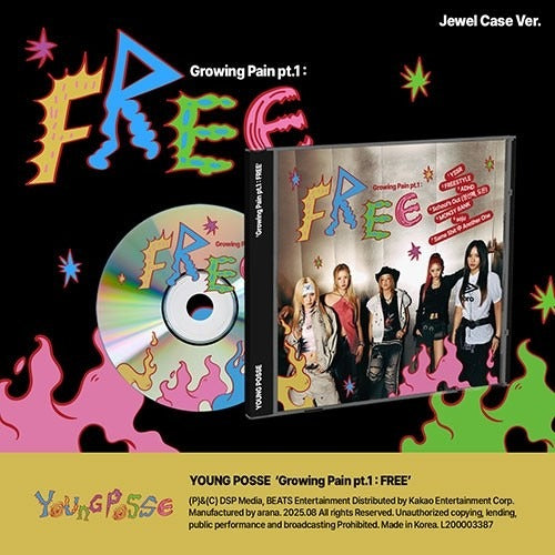 YOUNG POSSE - Growing Pain pt.1 : Free (Jewel Case Ver.) ✅