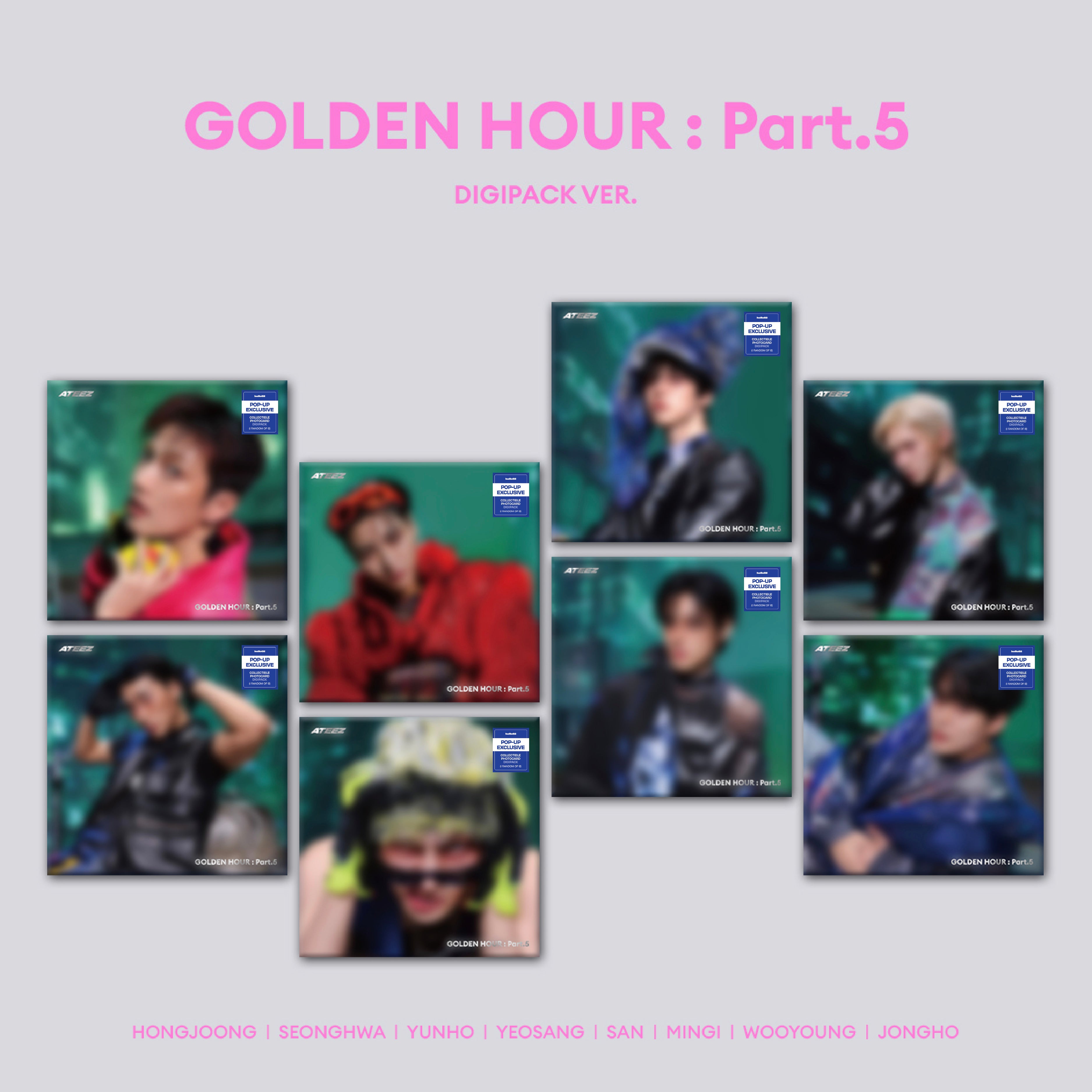 [PREORDER] ATEEZ - GOLDEN HOUR : Part.5 (DIGIPACK VER.) - POP-UP Exclusive