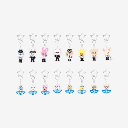 STRAY KIDS - SKZOO PILOT : FOR 5 STAR SECRET KEYRING (RANDOM) ✅