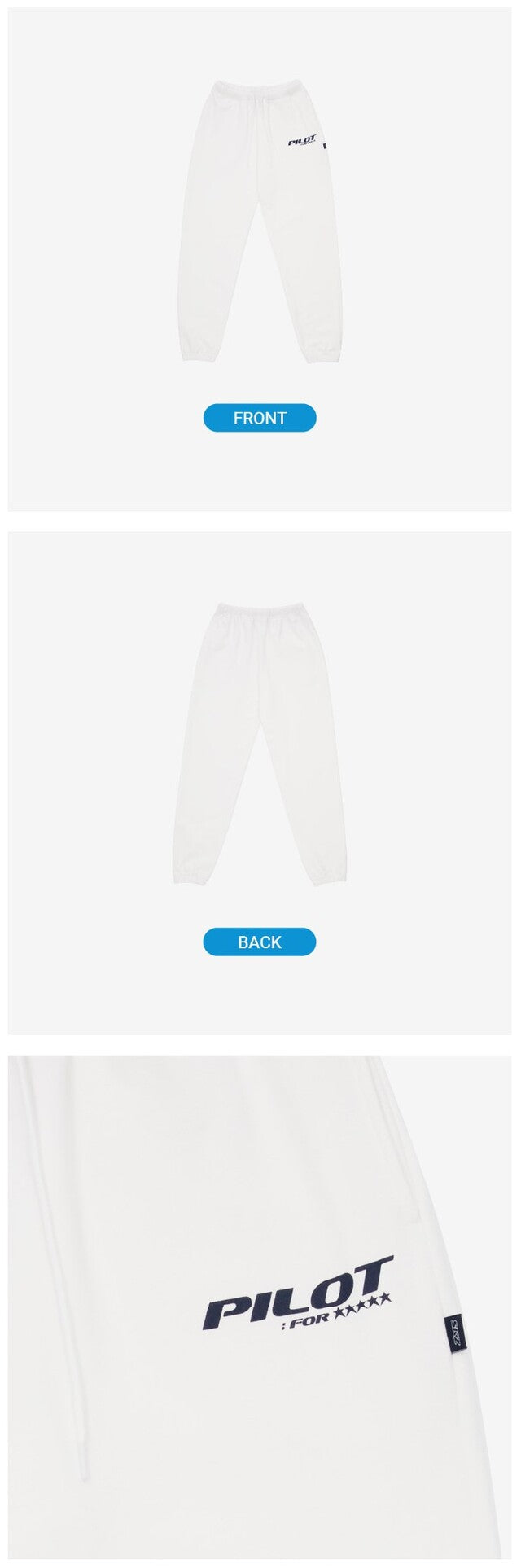 STRAY KIDS - PILOT : FOR 5 STAR JOGGER PANTS WHITE ✅