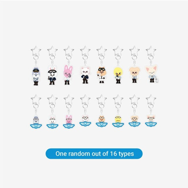 STRAY KIDS - SKZOO PILOT : FOR 5 STAR SECRET KEYRING (RANDOM) ✅