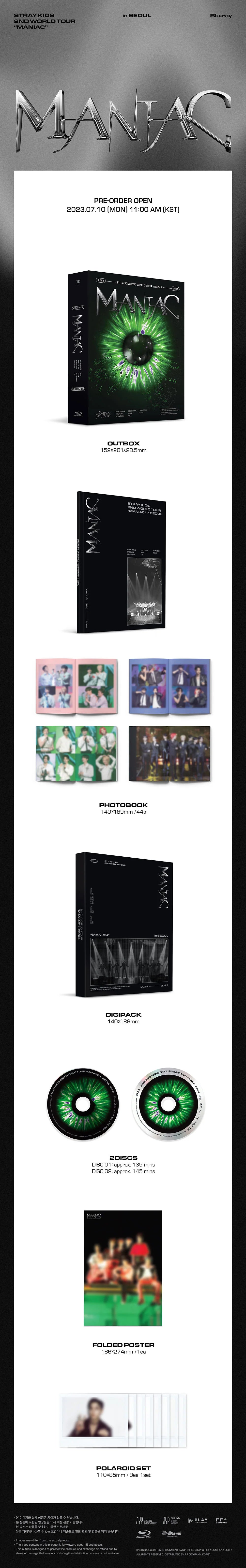 STRAY KIDS - 2ND WORLD TOUR MANIAC IN SEOUL BLU-RAY ✅