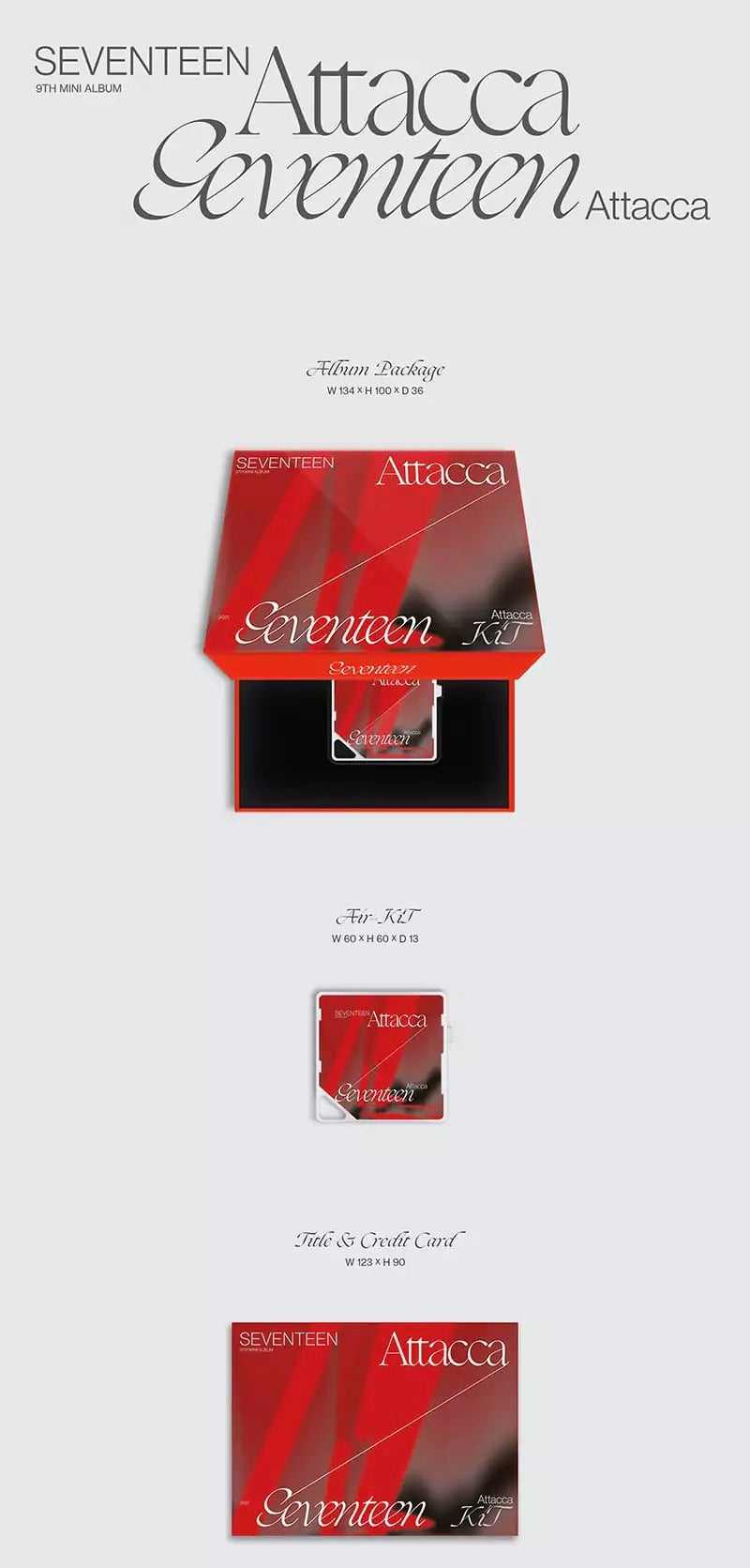 SEVENTEEN - 9TH MINI ALBUM 'ATTACCA' (KIT ALBUM) ✅ 