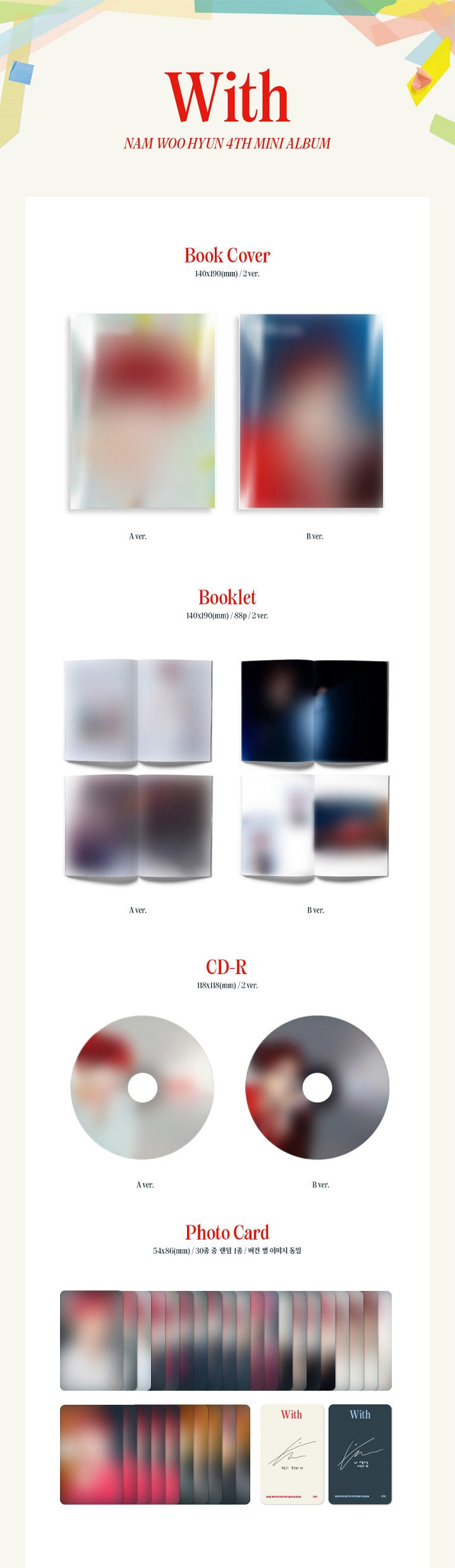 NAM WOO HYUN - 4TH MINI ALBUM WITH 