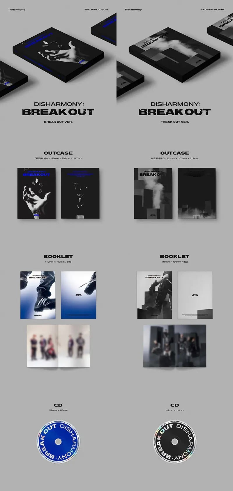 P1HARMONY - 2ND MINI ALBUM DISHARMONY : BREAK OUT ✓ – KSPACE