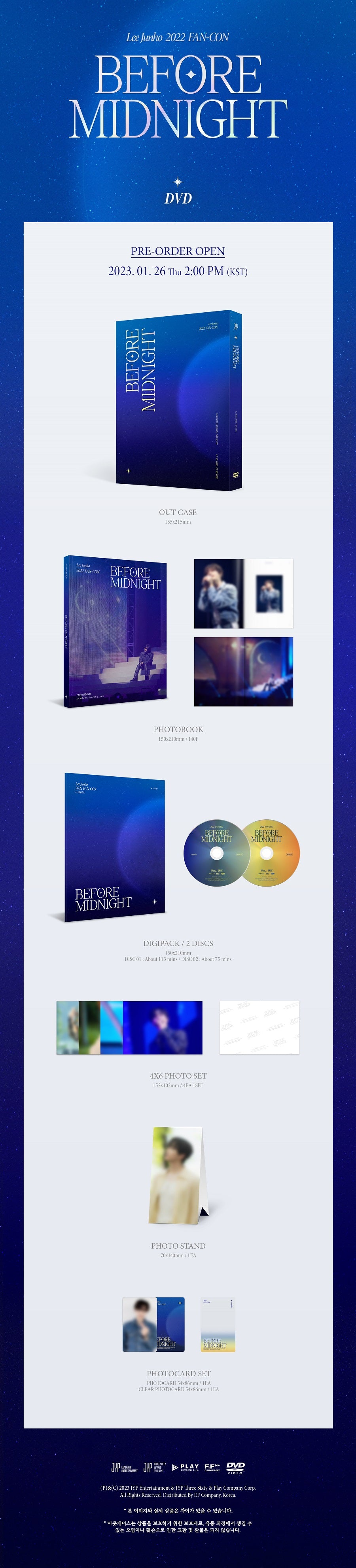 JUNHO - 2022 FAN-CON BEFORE MIDNIGHT DVD 