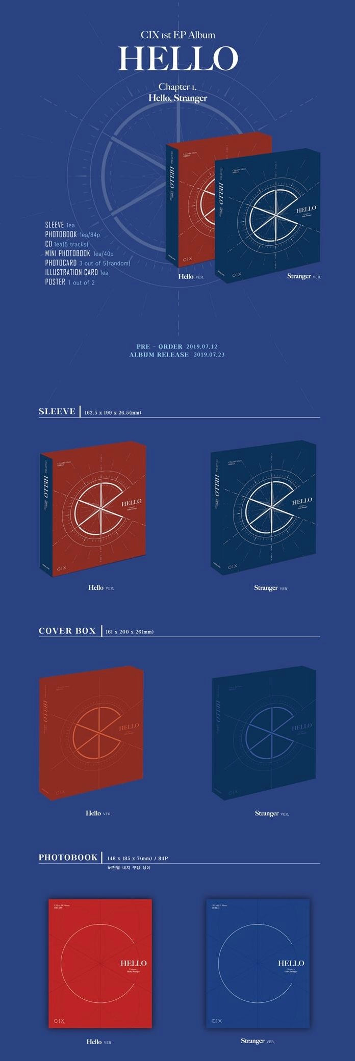 CIX - 1ST EP ALBUM 'HELLO' CHAPTER 1. HELLO, STRANGER ✓ – KSPACE