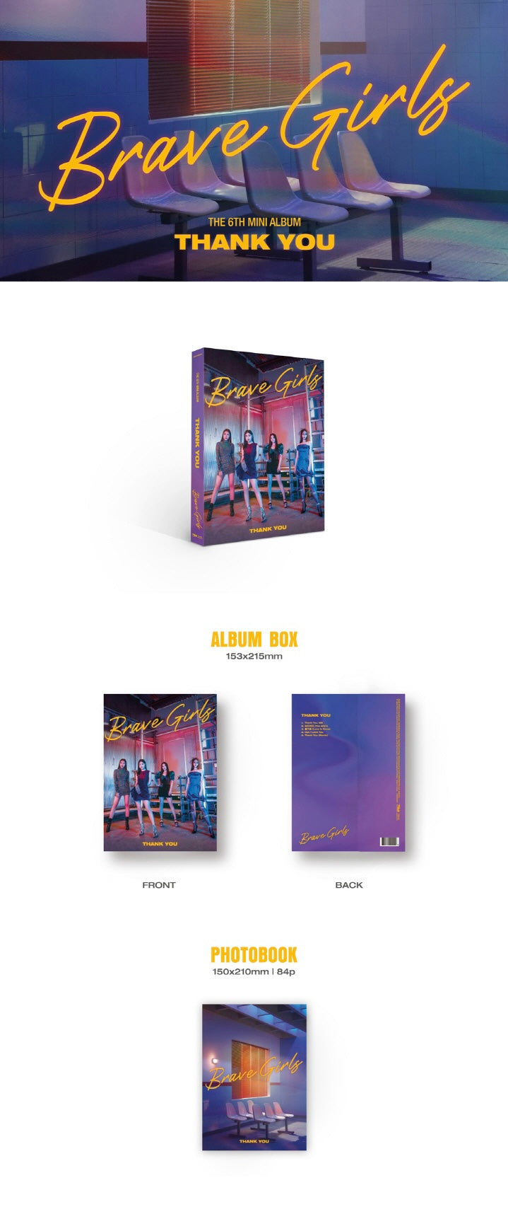 BRAVE GIRLS - 6TH MINI ALBUM THANK YOU ✅ 